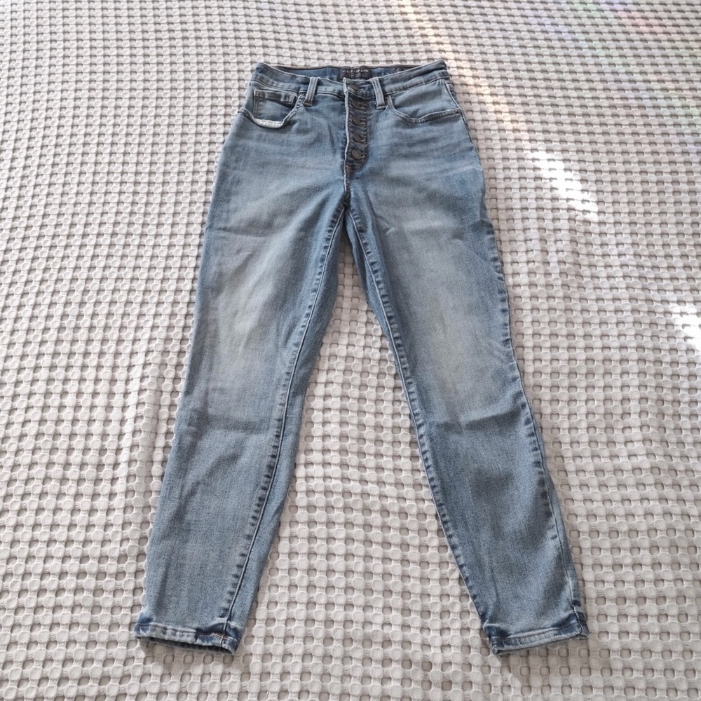 Lucky Brand High Rise Skinny Jeans Faded Denim - Size 6 / 28